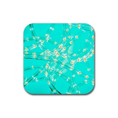 Pop Art Neuro Light Rubber Coaster (square)  by essentialimage365