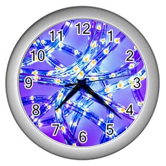 Pop Art Neuro Light Wall Clock (silver) by essentialimage365