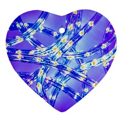 Pop Art Neuro Light Heart Ornament (two Sides) by essentialimage365