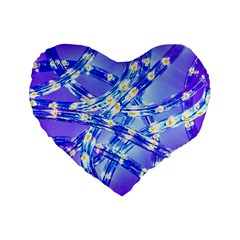 Pop Art Neuro Light Standard 16  Premium Heart Shape Cushions by essentialimage365