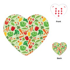 Vegetables Love Playing Cards Single Design (heart) by designsbymallika