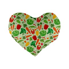 Vegetables Love Standard 16  Premium Heart Shape Cushions by designsbymallika