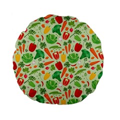 Vegetables Love Standard 15  Premium Flano Round Cushions by designsbymallika