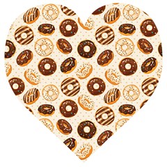 Chocolate Donut Love Wooden Puzzle Heart