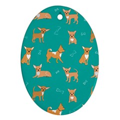 Cute Chihuahua Dogs Ornament (oval) by SychEva