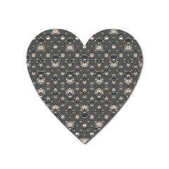 Modern Geometric Ornate Pattern Design Heart Magnet by dflcprintsclothing