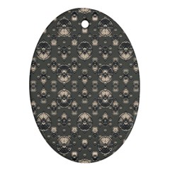 Modern Geometric Ornate Pattern Design Oval Ornament (two Sides) by dflcprintsclothing