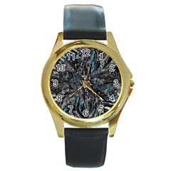 Deus Ex Machina Round Gold Metal Watch by MRNStudios