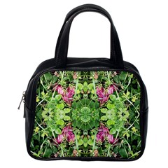 Emerald Patterns Classic Handbag (one Side) by kaleidomarblingart