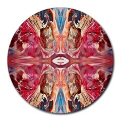 Marbled Butterfly Round Mousepads by kaleidomarblingart