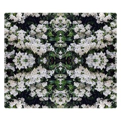 White Bush Repeats Double Sided Flano Blanket (small)  by kaleidomarblingart