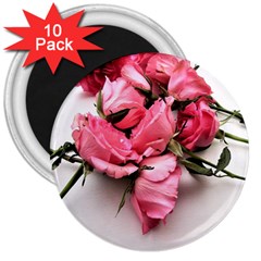 Scattered Roses 3  Magnets (10 Pack) 