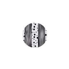 Stripes Black White Pattern 1  Mini Buttons by designsbymallika