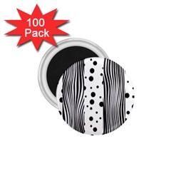 Stripes Black White Pattern 1 75  Magnets (100 Pack)  by designsbymallika