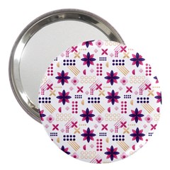 Minimal Floral Pattern 3  Handbag Mirrors by designsbymallika