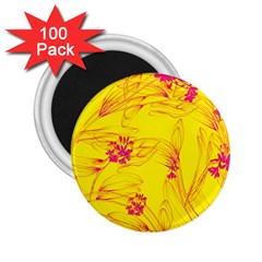 Floral Abstract Pattern 2 25  Magnets (100 Pack)  by designsbymallika