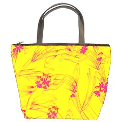 Floral Abstract Pattern Bucket Bag by designsbymallika