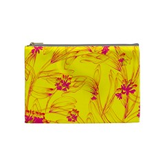 Floral Abstract Pattern Cosmetic Bag (medium) by designsbymallika