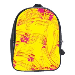 Floral Abstract Pattern School Bag (xl) by designsbymallika