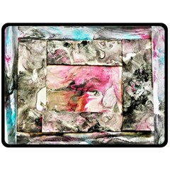 Marbling Collage Double Sided Fleece Blanket (large) 