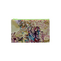 Marbling Collage Cosmetic Bag (xs) by kaleidomarblingart