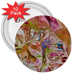 Abstract Marbling 3  Buttons (10 Pack) 