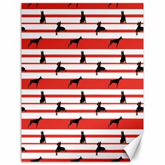 Doberman Dogs On Lines Canvas 12  X 16  by SychEva
