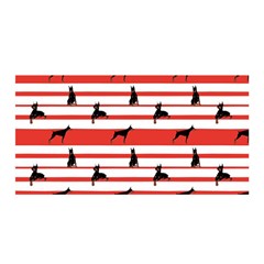 Doberman Dogs On Lines Satin Wrap