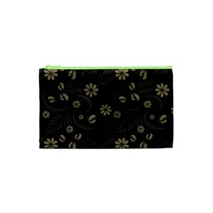 Folk Flowers Pattern  Cosmetic Bag (xs) by Eskimos