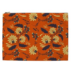 Folk Flowers Pattern  Cosmetic Bag (xxl) by Eskimos