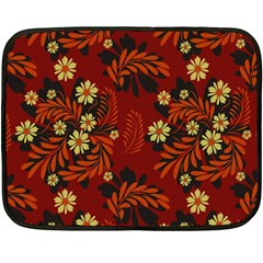 Folk Flowers Pattern Fleece Blanket (mini) by Eskimos