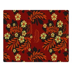 Folk Flowers Pattern Double Sided Flano Blanket (large)  by Eskimos