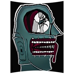 Colored Creepy Man Portrait Illustration Back Support Cushion by dflcprintsclothing