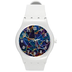 Broken Bubbles Round Plastic Sport Watch (m) by MRNStudios