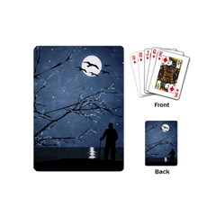 Full Moon Landscape Scene Illustration Playing Cards Single Design (mini) by dflcprintsclothing