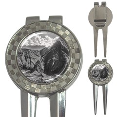 Machu Picchu Black And White Landscape 3-in-1 Golf Divots by dflcprintsclothing