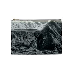 Machu Picchu Black And White Landscape Cosmetic Bag (medium) by dflcprintsclothing