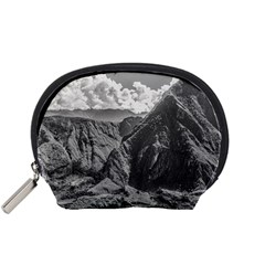 Machu Picchu Black And White Landscape Accessory Pouch (small) by dflcprintsclothing