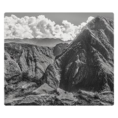 Machu Picchu Black And White Landscape Double Sided Flano Blanket (small)  by dflcprintsclothing