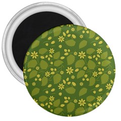 Folk Flowers Pattern Floral Surface Design  3  Magnets by Eskimos