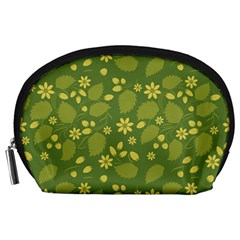 Folk Flowers Pattern Floral Surface Design  Accessory Pouch (large) by Eskimos
