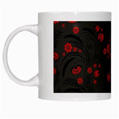 Folk Flowers Pattern Floral Surface Design White Mugs by Eskimos