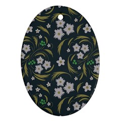 Folk Flowers Pattern Floral Surface Design Ornament (oval) by Eskimos