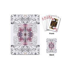 Inked Petals Playing Cards Single Design (mini) by kaleidomarblingart