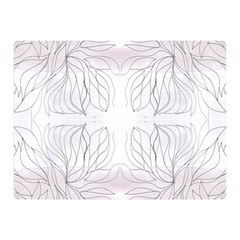 Inked Petals On Pink Double Sided Flano Blanket (mini)  by kaleidomarblingart