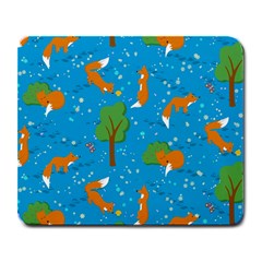 Red Fox In The Forest Large Mousepads by SychEva