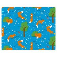 Red Fox In The Forest Double Sided Flano Blanket (medium)  by SychEva