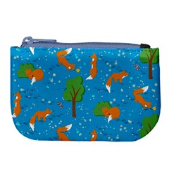 Red Fox In The Forest Large Coin Purse by SychEva