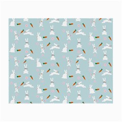 Funny And Funny Hares  And Rabbits In The Meadow Small Glasses Cloth by SychEva