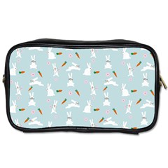 Funny And Funny Hares  And Rabbits In The Meadow Toiletries Bag (one Side) by SychEva